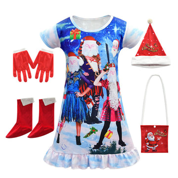 Navidad Disfraz Descendientes Descendants Vestido Conjunto para Niñas